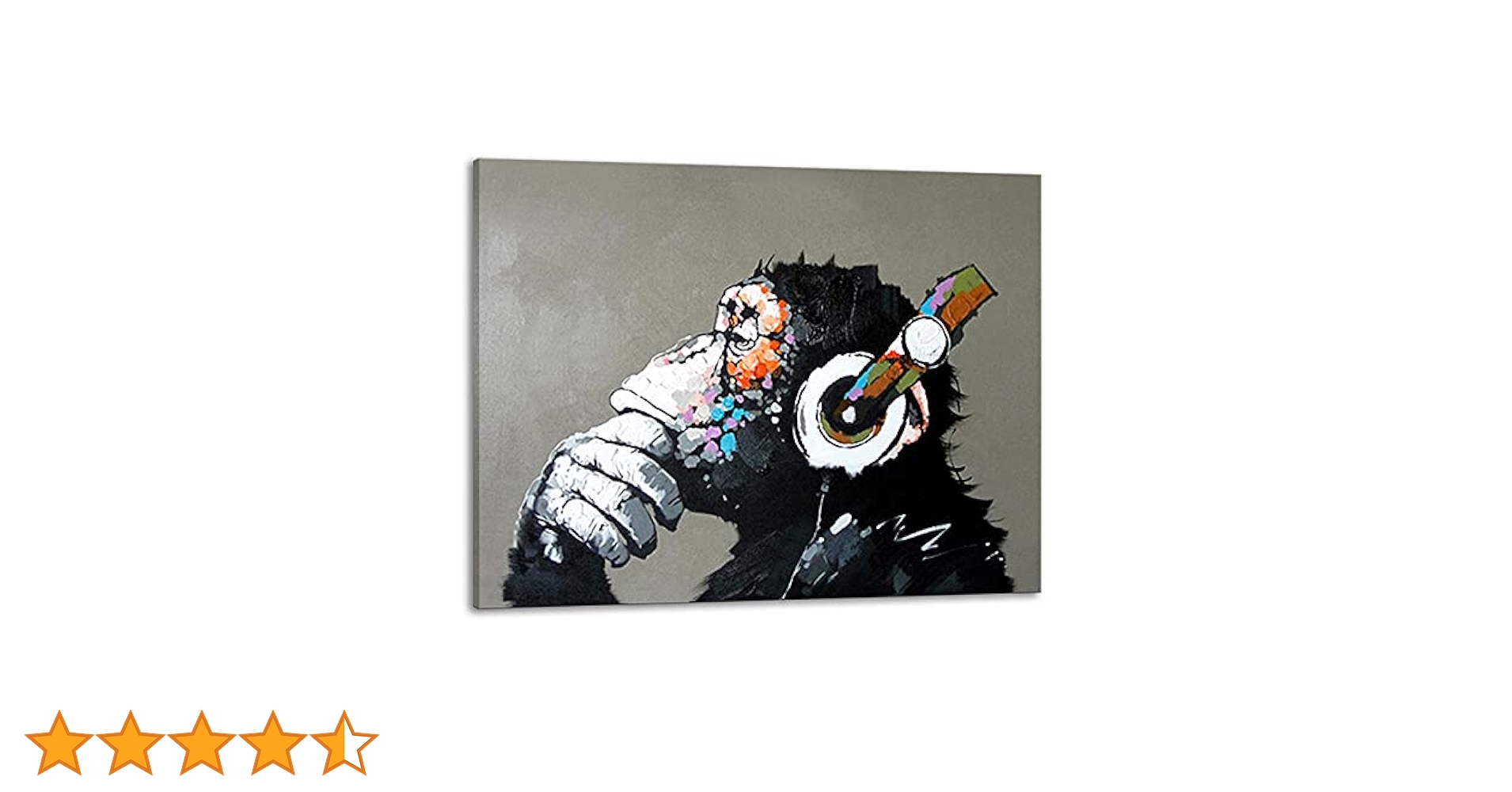 Amazon｜Muzagroo Art Paint by Hand Monkey 油絵 音楽を聴く